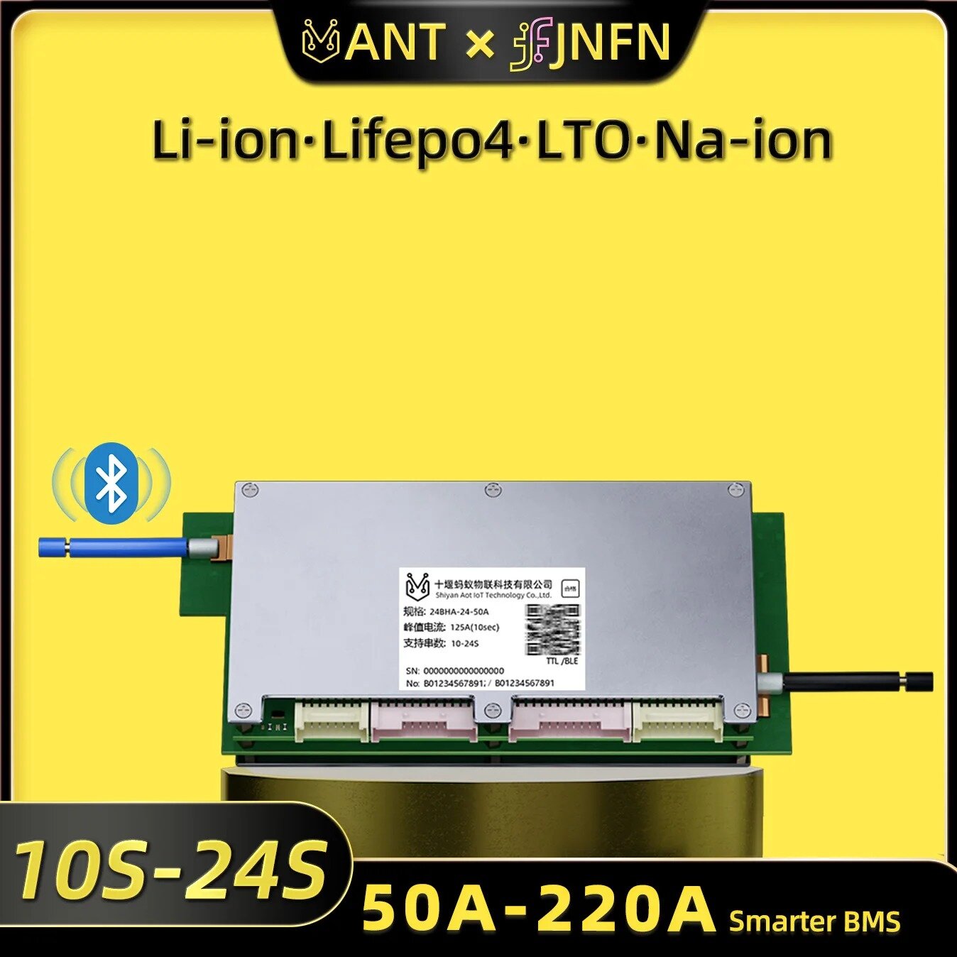 Smart Bms 24S 200A Bluetooth Lifepo4 - Placa de Proteção de Bateria Ant