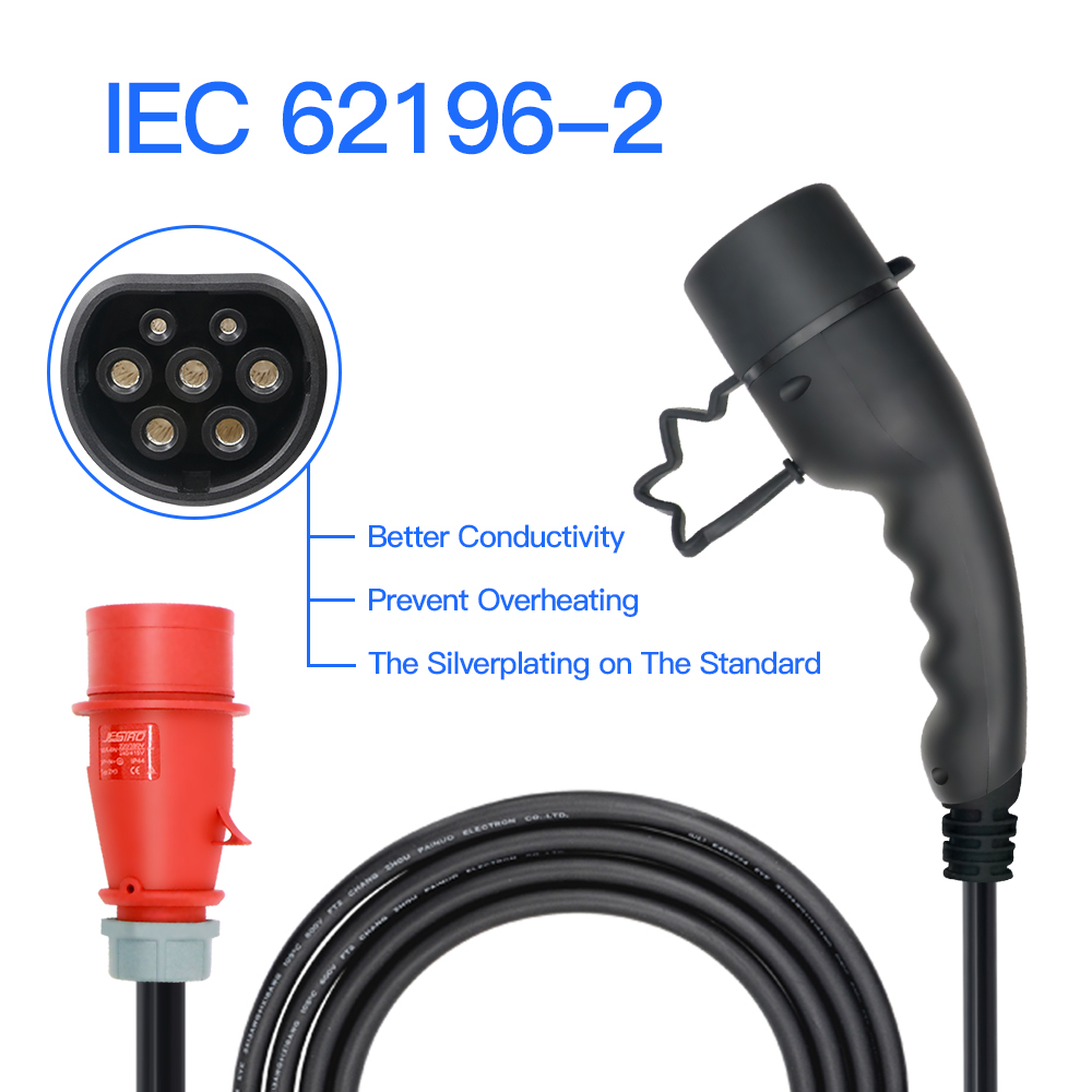 3.5m cabo type2 ev carregador  - Type 2 Portable Ev Charger 11Kw Cee avaliação e preço